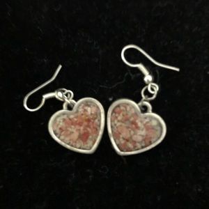 Pink Sand Earrings Hearts - Authentic Bermuda